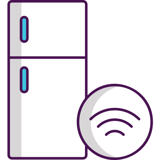 Smart fridge electronics refrigerator signal icon