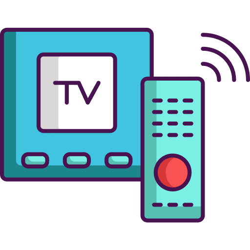 Smart tv monitor transmission electronic icon