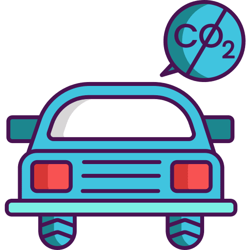 Pollution industry vehicle transportation icon