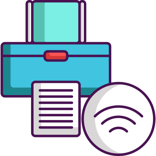 Printer files and folders technology wireless icon