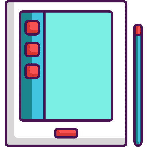 Tablet technology touch screen gadget icon