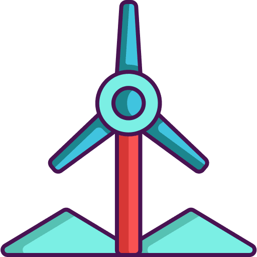 Wind energy green energy turbine solar panel icon