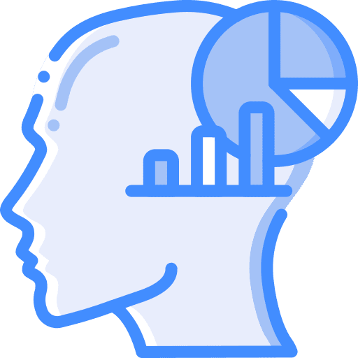 Analytics thinking intelligence emotion icon