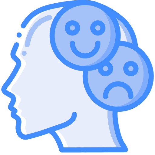 Bipolar bipolar thinking user icon