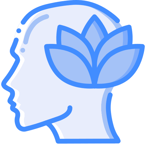 Calm user intelligence thinking icon