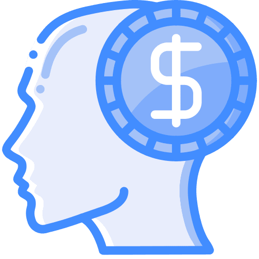 Greed thinking greed psychology icon