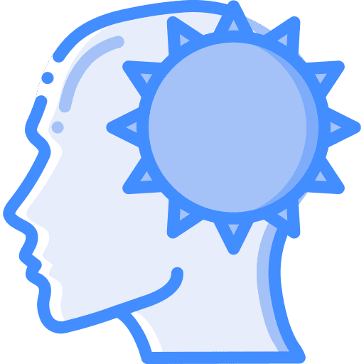 Happy mind thinking happy icon