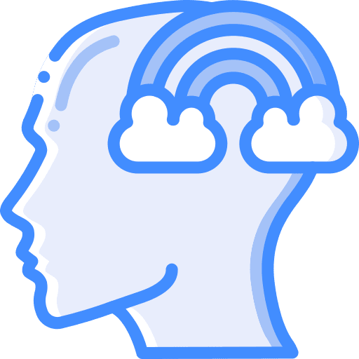 Imagination psychology brain thinking icon