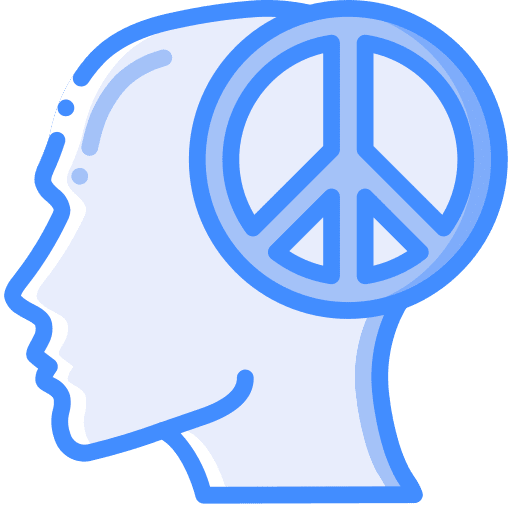Peace of mind psychology thinking peace of mind icon