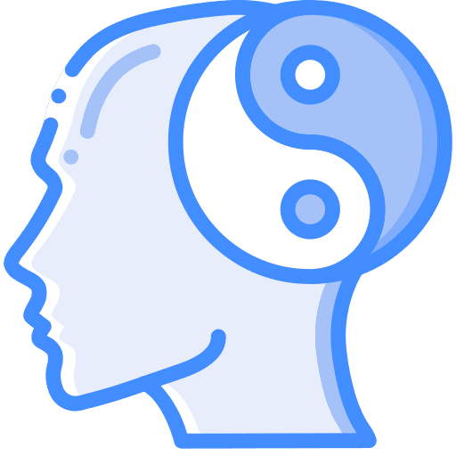 Balance mind brain intelligence icon