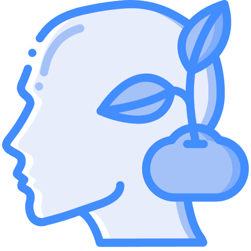 Growth brain mind psychology icon