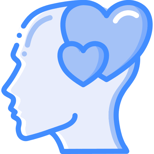 In love emotion user in love icon