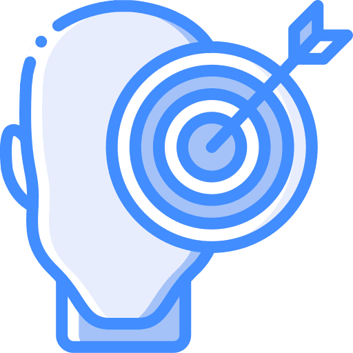 Target user intelligence brain icon