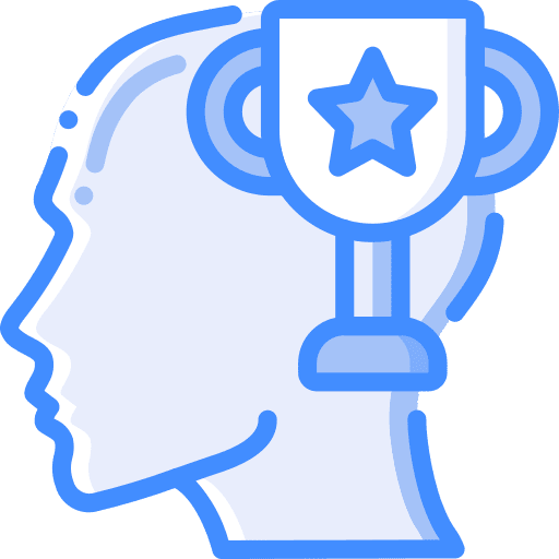 Triumph brain mind emotion icon