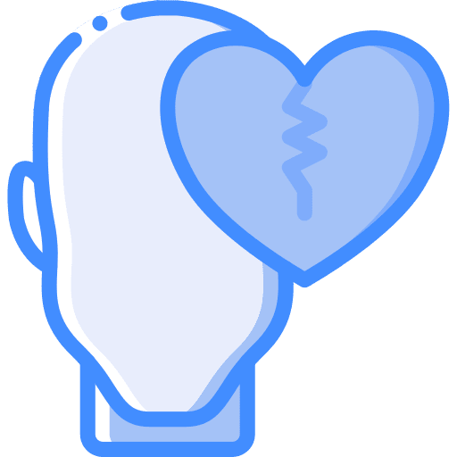 Broken heart thinking mind broken heart icon