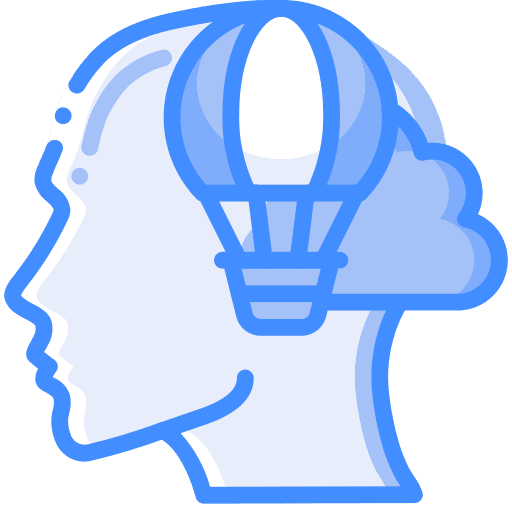 Imagination psychology mind emotion icon