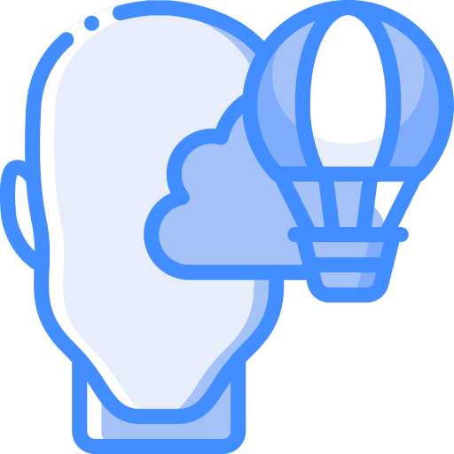 Imagination psychology mind thinking icon