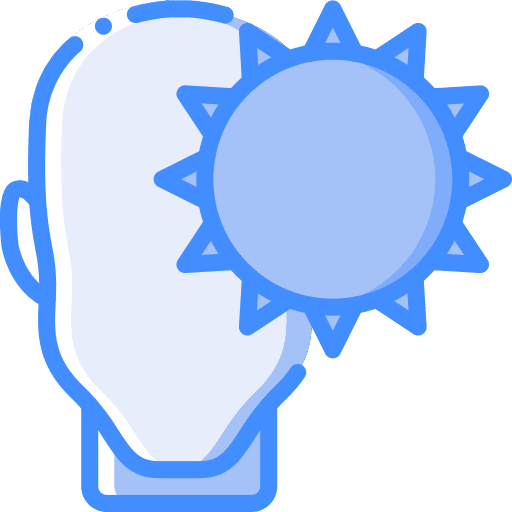 Happy brain user psychology icon