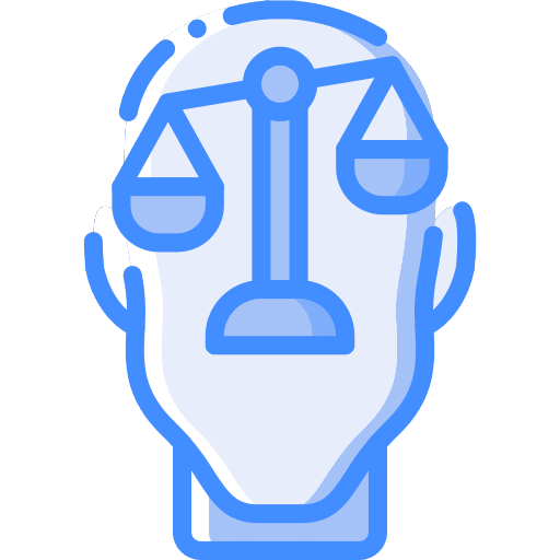 Law mind law psychology icon