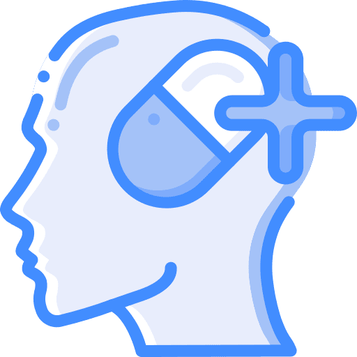Mental health user thinking intelligence icon