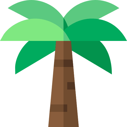 Palm tree summertime beach palm tree icon
