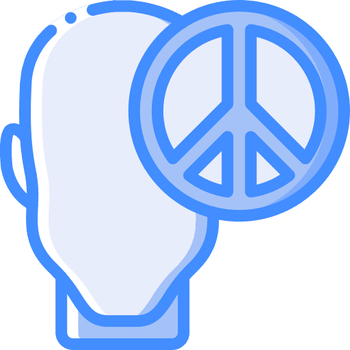 Peace peace brain thinking icon