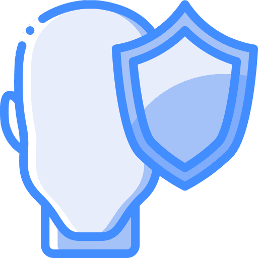 Shield intelligence user thinking icon