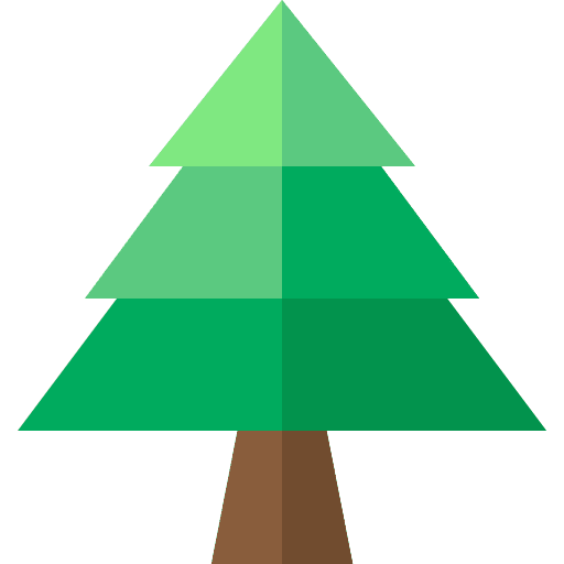 Pine woods landscape trees icon