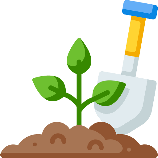 Gardening seed growing seed farming and gardening icon