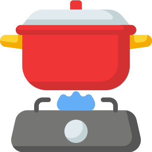 Cooking kitchenware pot boiling icon