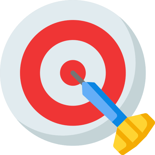 Dart sports and competition sports target icon