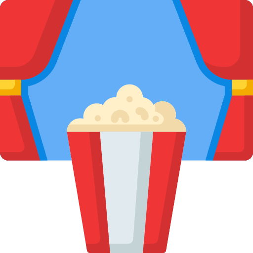 Popcorn art entertainment hobbies and free time icon