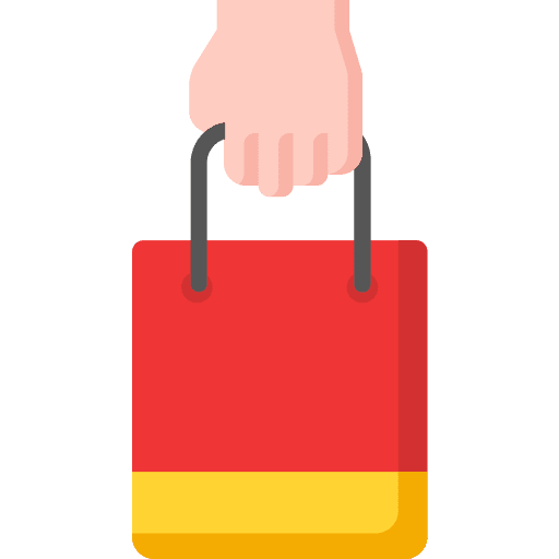 Shopping purchase hands and gestures shopping icon