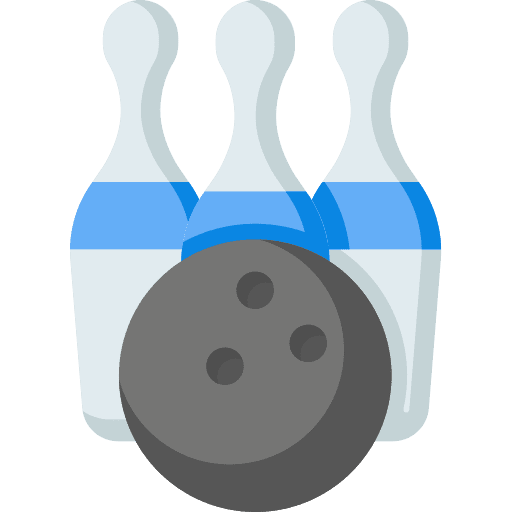 Bowling bat hobbies and free time bowling icon