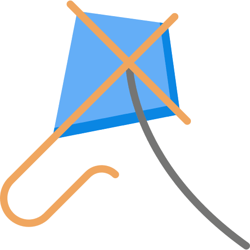 Kite kid and baby fly hobby icon