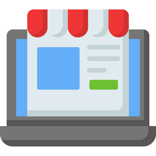 Shopping online commerce and shopping screen business icon