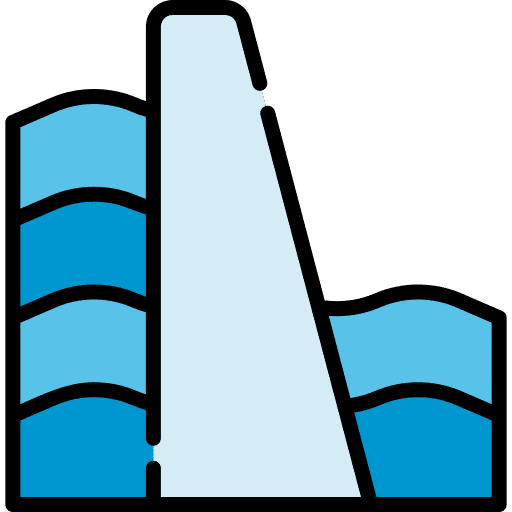 Dam wave dike dyke icon