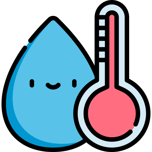 Hot water nature smileys thermometer icon