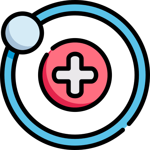 Proton positive atomic atom icon