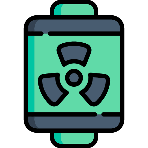 Battery battery nuclear energy dangerous icon