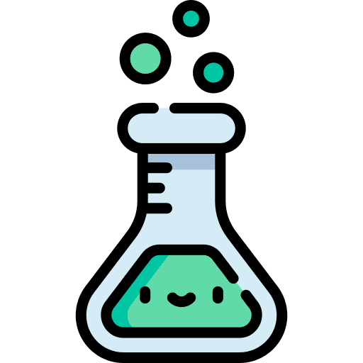 Flask science chemistry education icon