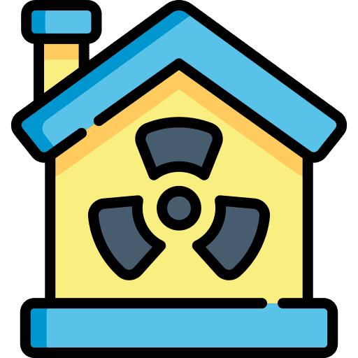 Nuclear energy dangerous radioactive nuclear energy icon