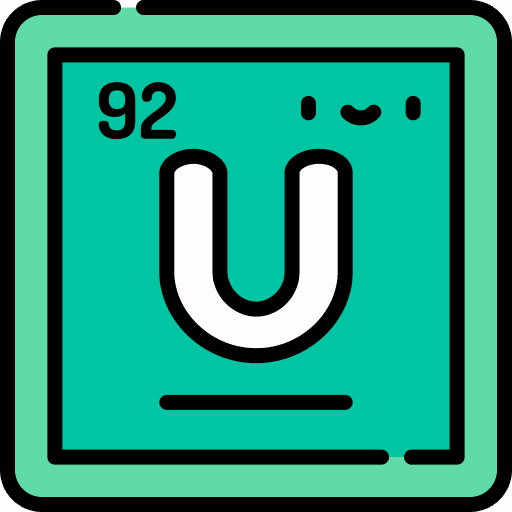 Uranium smileys periodic table laboratory icon