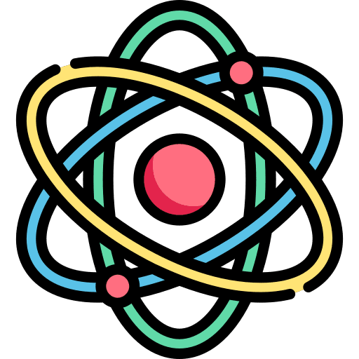 Atom science atomic atom icon