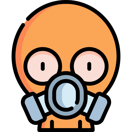 Gas mask biological hazard respirator healthcare and medical icon