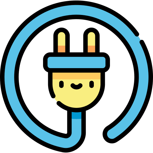 Plug power cord electricity technology icon