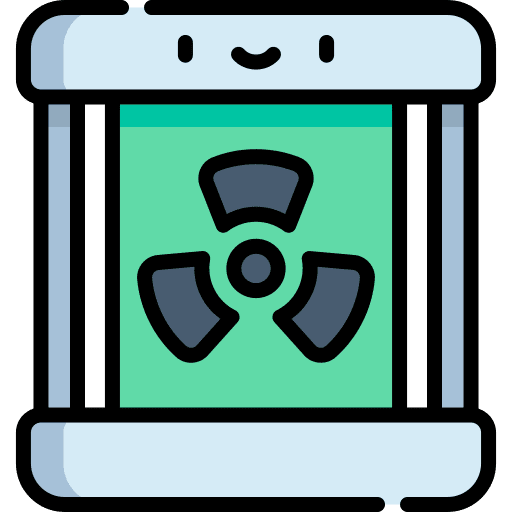 Container smileys nuclear energy waste icon
