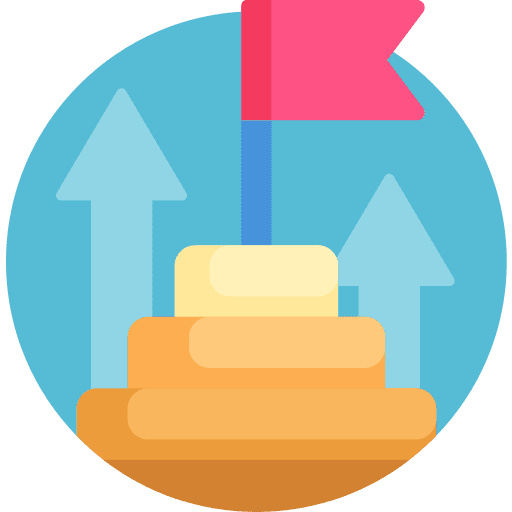 Growth objective graphics stadistics icon
