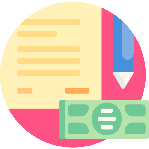 Contract document archive check icon