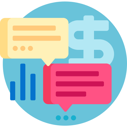 Dialog statistics business dialog icon